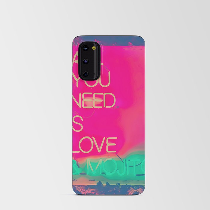 All we need is love and mojitos pink, dreams, pastel, love, cute,  Android Card Case