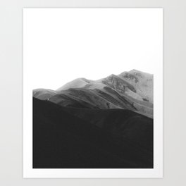 Mountains Black and White Art Print