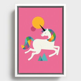 To be a unicorn Framed Canvas