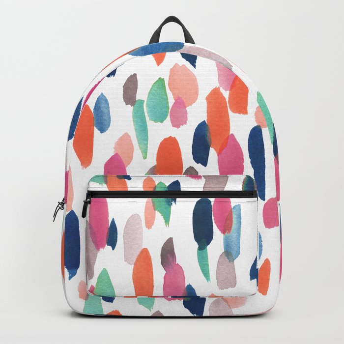 Watercolor Dashes Backpack