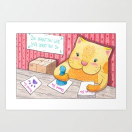 Kitty Says Thank You Art Print