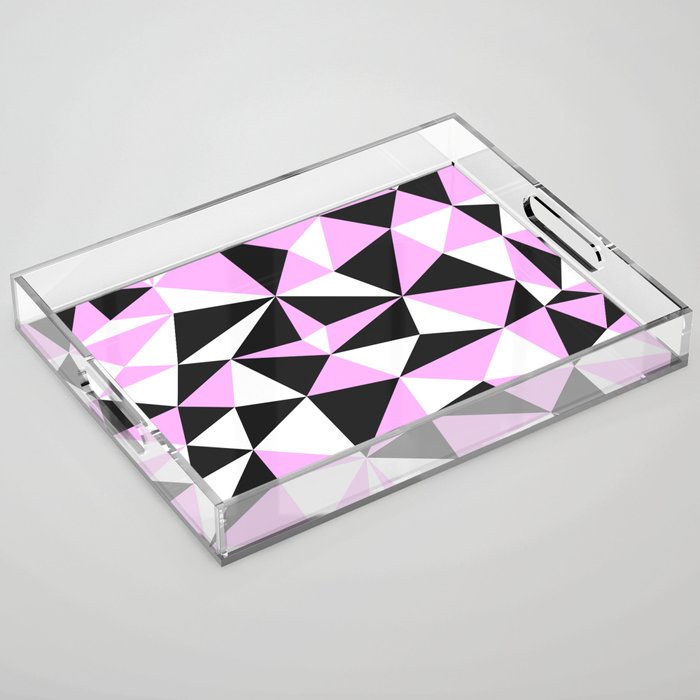 Black and Purple Triangle Pattern Acrylic Tray