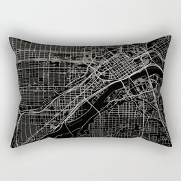Saint Paul, USA - City Map - Monochrome Rectangular Pillow