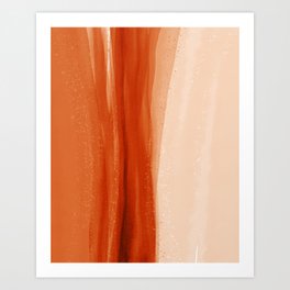 Watercolor Abstract 04 Orange Art Print