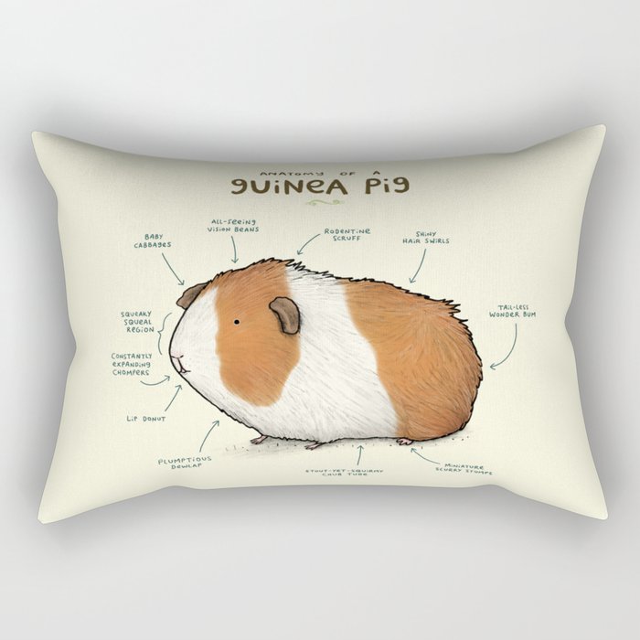 Anatomy of a Guinea Pig Rectangular Pillow