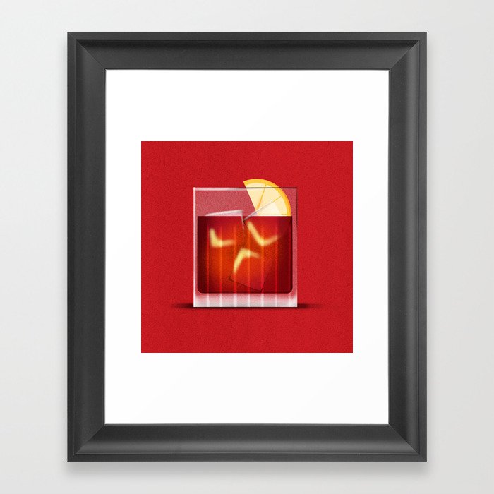 The Drink Series - Negroni Framed Art Print