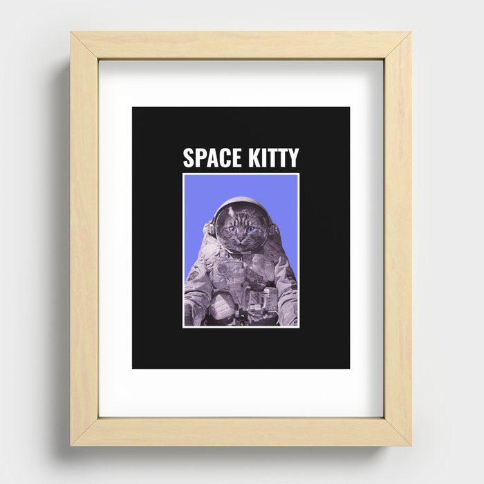 Space Kitty Recessed Framed Print