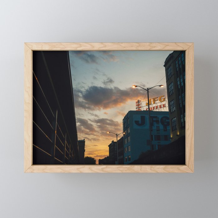 Old City Sunrise Framed Mini Art Print