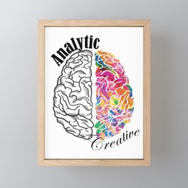 Analytic Creative Brain Left Right Framed Mini Art Print