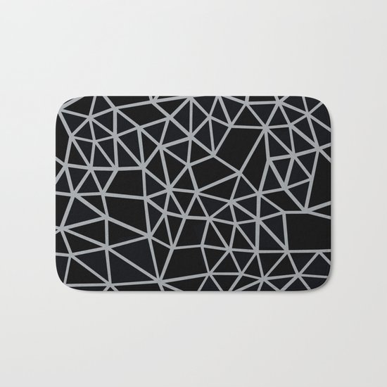 Segment Grey and Black Bath Mat