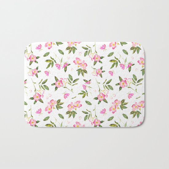 Wild roses Bath Mat