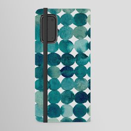 Dots pattern - turquoise Android Wallet Case