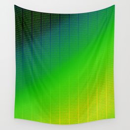 Neon Green Binary Code Wall Tapestry