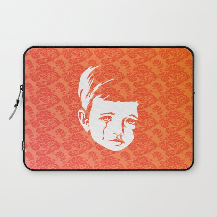 Faces Crying Gypsy Boy On A Red And Orange Floral Background Laptop Sleeve By Vrijformaat Society6 They live in a closeted commu. society6