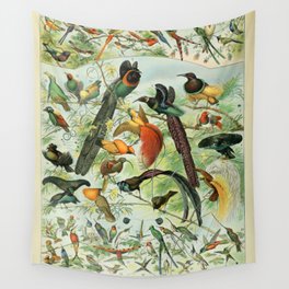 Birds of Paradise poster Wall Tapestry