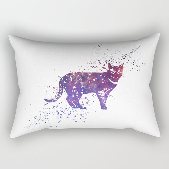 Cat Galaxy Rectangular Pillow