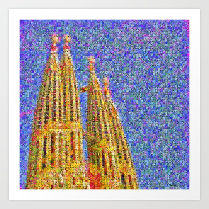 Barcelona Sagrada Familia in Bloom Art Print