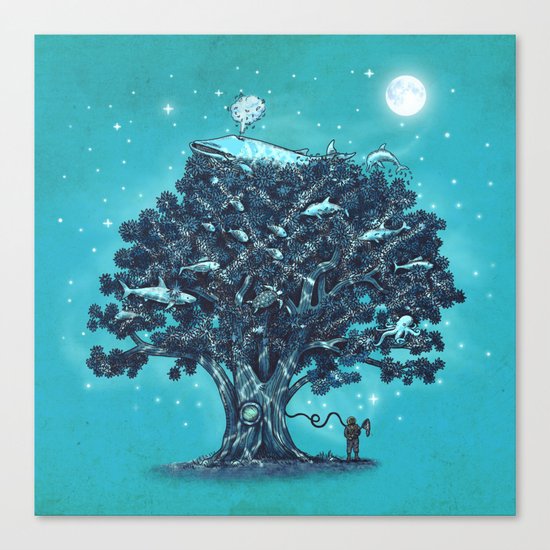 Deep Tree Diving Canvas Print