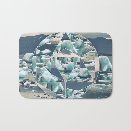 Geometric Icebergs Abstract Bath Mat
