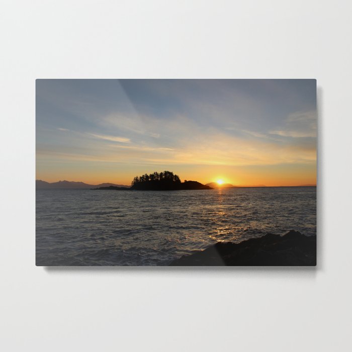 Crow Island at Sunrise Metal Print