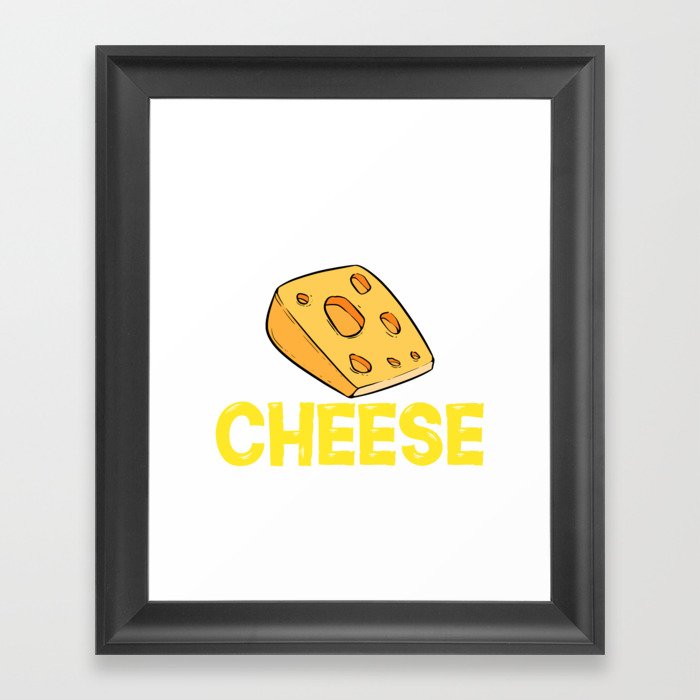 Cheese Board Sticks Vegan Funny Puns Framed Art Print