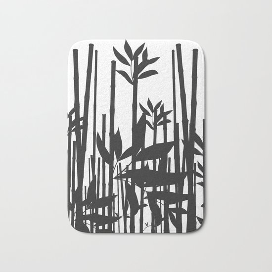 Black Bamboo Bath Mat