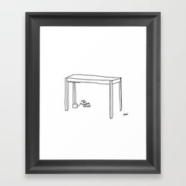 crooked table Framed Art Print