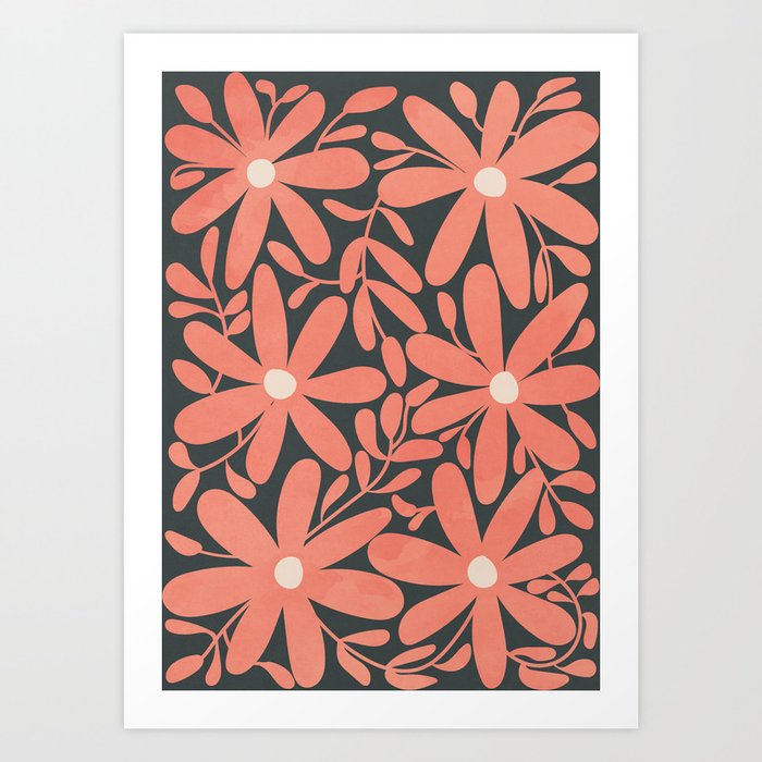 Flowers Bloom, Pink Art Print