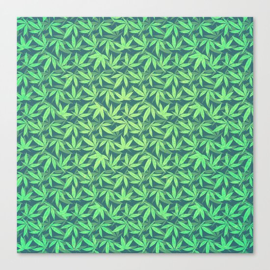 Cannabis / Hemp / 420 / Marijuana - Pattern Canvas Print