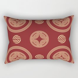Circular Geometric Pattern Rectangular Pillow