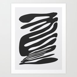 Minimal black abstract shape Art Print