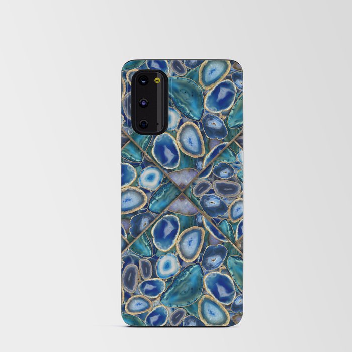 Blue and Purple Geodes Geometric Pattern Android Card Case