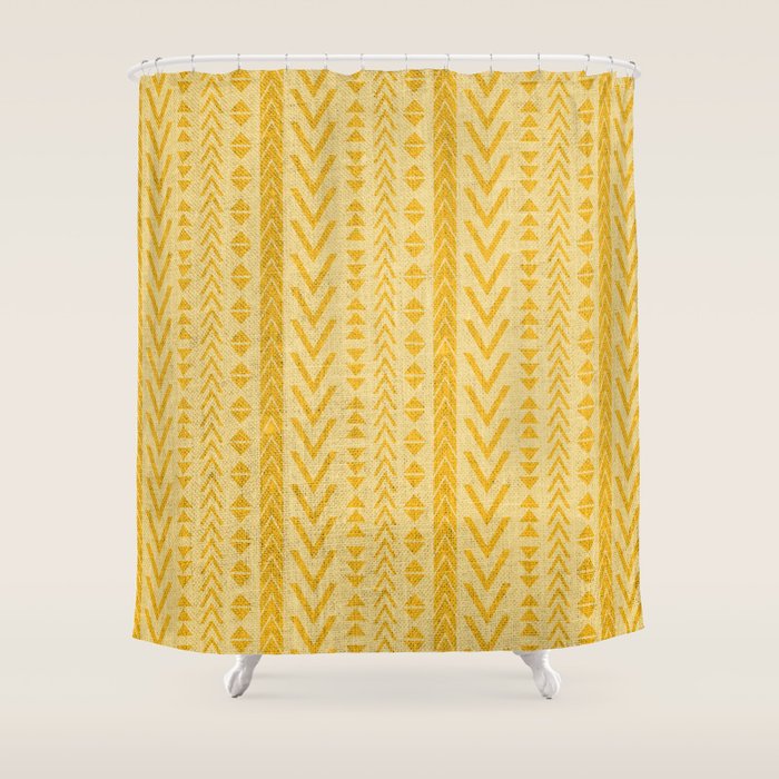 Boho, Linen Prints, Striped, Arrow, Pattern, Mustard ...