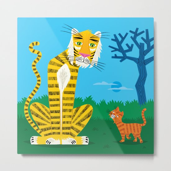 The Tiger and The Tom Cat Metal Print