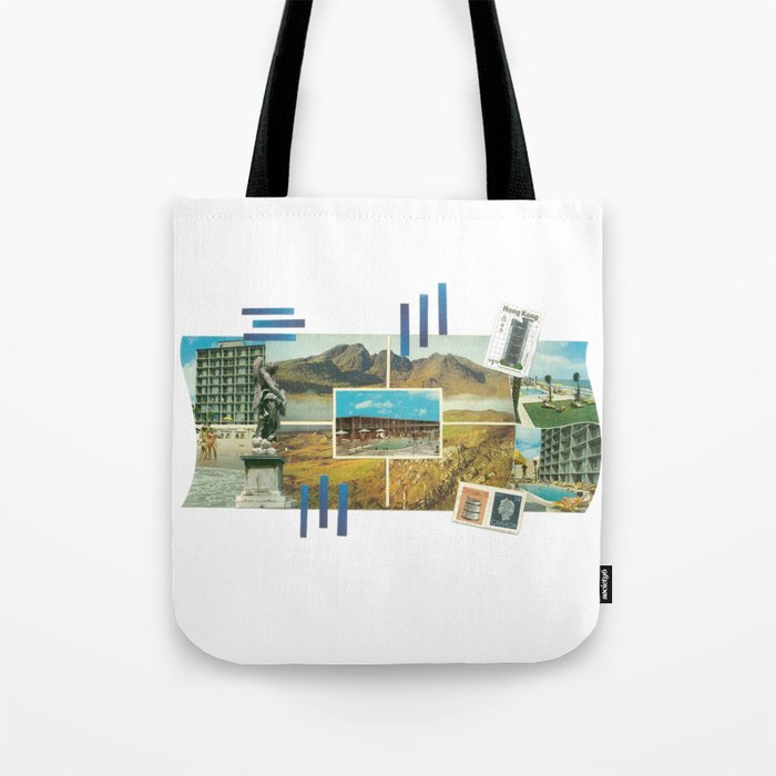 Mountain and Beach Collage Tote Bag