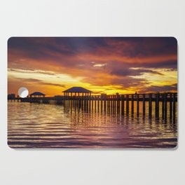 Gulf Coast Sunset over Biloxi Bay Cutting Board