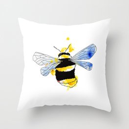 honey bee Throw Pillow