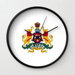 Seal of Karnataka Wall Clock