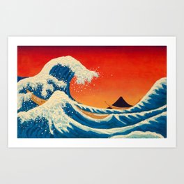 Great Wave Sunrise Art Print