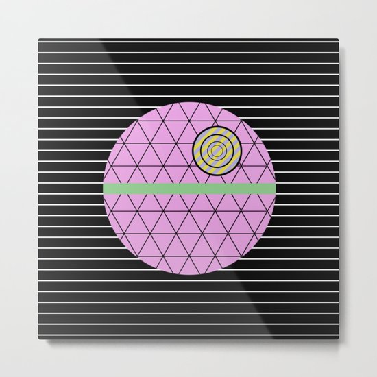 Death Star (Abstract, pastel, geometric artwork) Metal Print