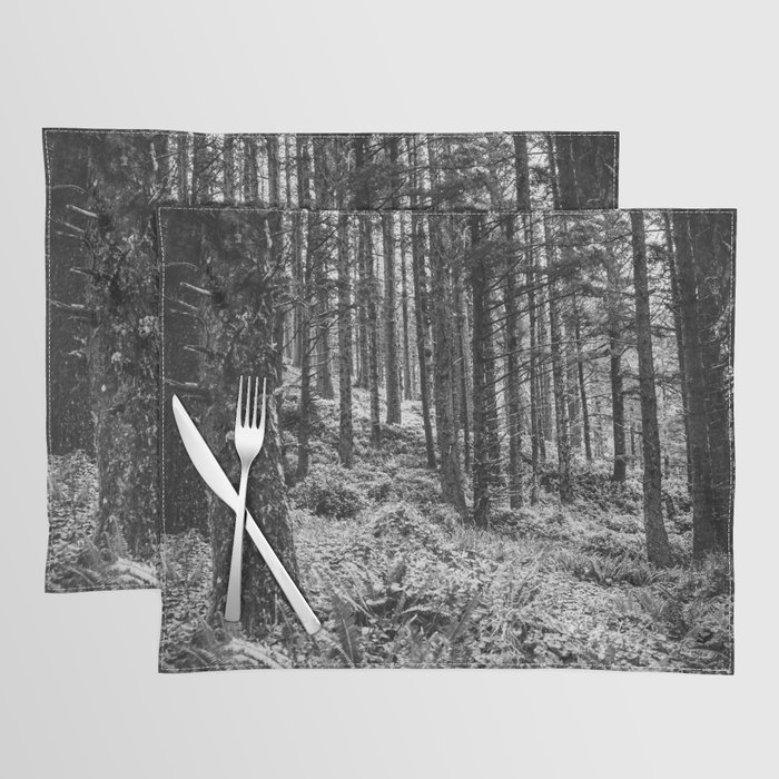 Black and White Forest Placemat