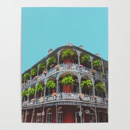 Hanging Baskets of Royal Street, New Orleans Poster