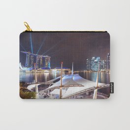 Singapore at night with Marina Bay Sands lightshow seen! Carry-All Pouch | Skyscraper, Incrediblecity, Cityscape, Southeastasia, Verynice, Touristattraction, Explorer, Singapore, Gardencity, Moderncity 