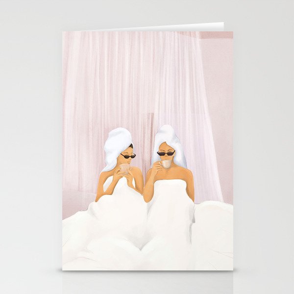 Morning with a friend Stationery Cards