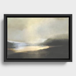 Dusk Lake Framed Canvas