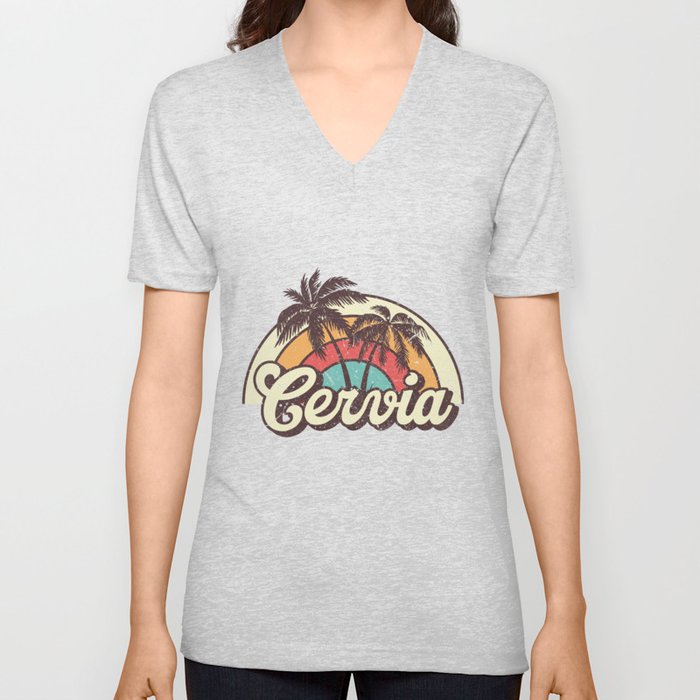 Cervia beach city V Neck T Shirt