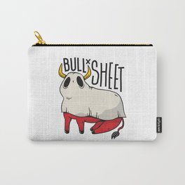 Funny bull with covered in sheet ghost bull sheet Carry-All Pouch