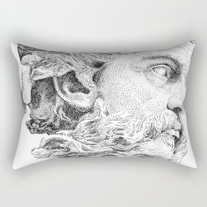 Neptune God of the Sea Rectangular Pillow