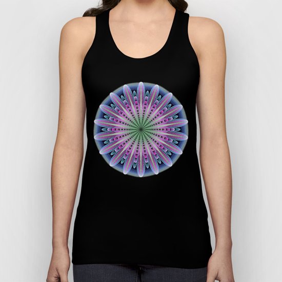Artistic fantasy flower mandala Unisex Tank Top
