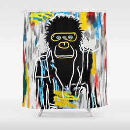 Gorilla Suit Street Art Urban Painting Shower Curtain